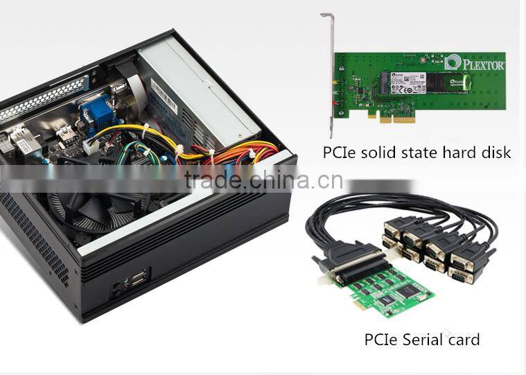 2U industridual itx chassis with 4th generation Intel i3-4160, 3.6G, copper core fan, DDR3 aluminum