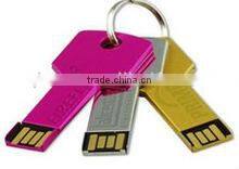 customized! cheap promotion colorful metal key usb flash drive