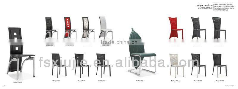 Modern Elegant Leather Metal Dining Table and Chairs Z608-1