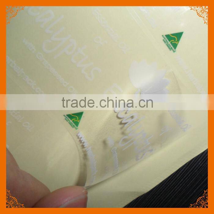 custom printed transparent pvc sticker