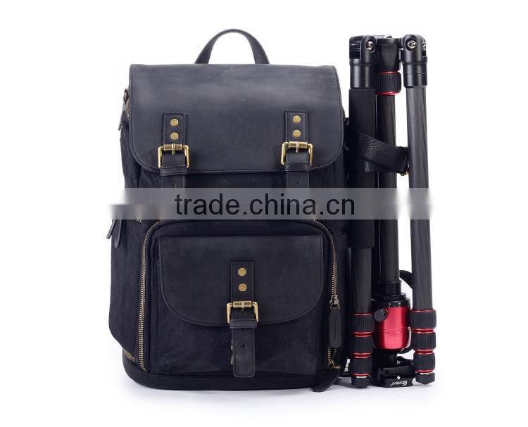 2016 waterproof PU backpack fashion multifunctional camera backpack