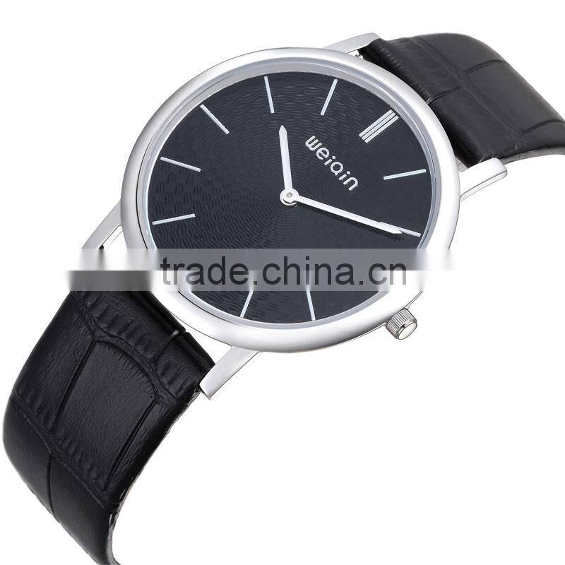Brand Watch Men W.R. 3ATM Sapphire Glass 4.6mm Thick SS Case Genuine Leather Strap
