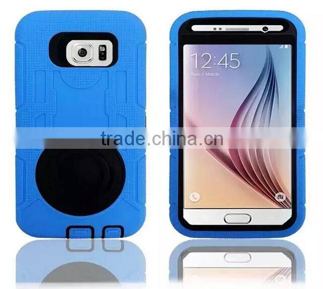 Hybrid Heavy Duty Ring Holder Protective Case For Samsung Galaxy S6 Cover
