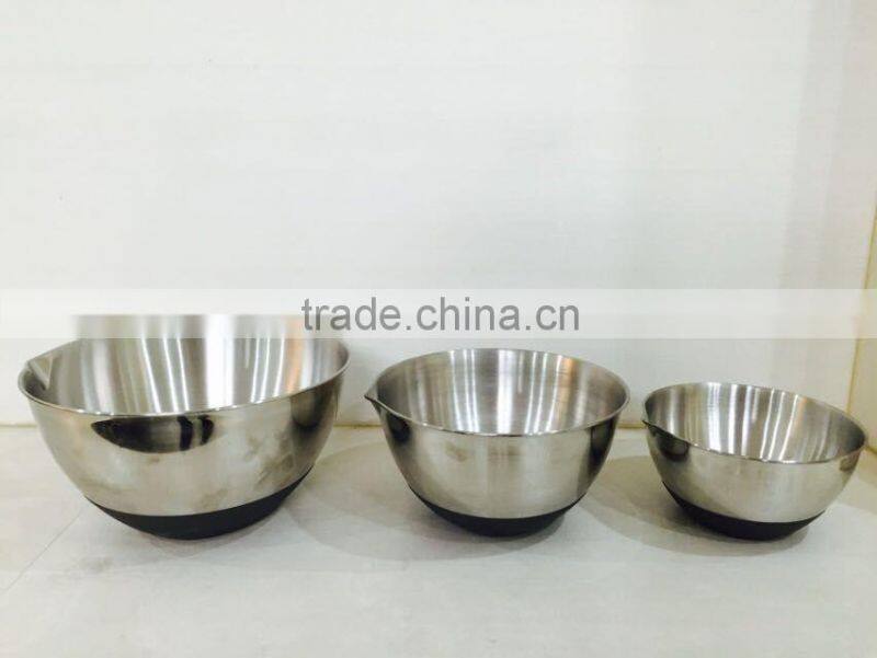 stainless steel silica gel Salad Bowl sets