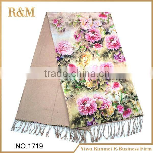 Top selling simple design silk print scarf with good prices