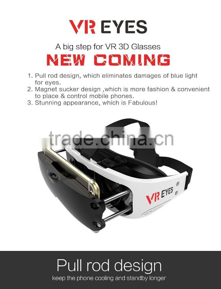 Newest fashion VR BOX VR EYES four colors 3D virtual reality glasses