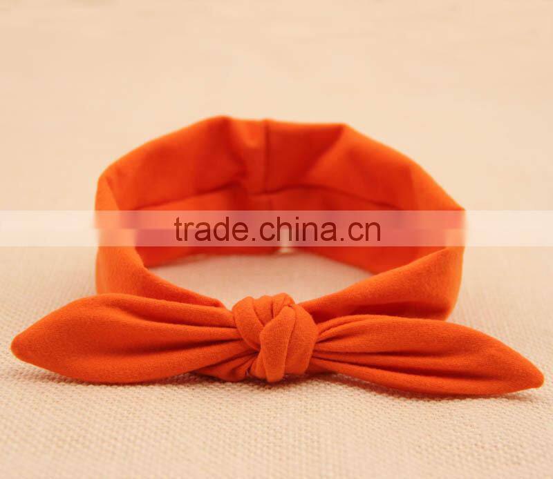 Hot selling top baby headband high quality soft cotton stretch headband kids hair accessories