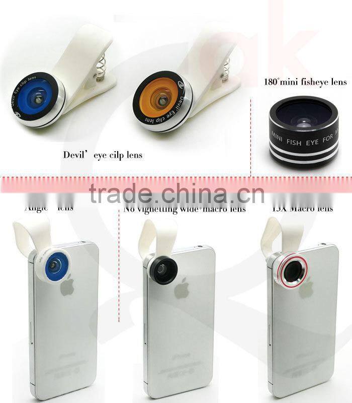 3 in 1 lens for iphone lens mobile phone lens fisheye+marco+wide general use