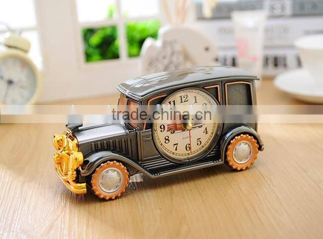 Classic car alarm digital pointer plastic table clock