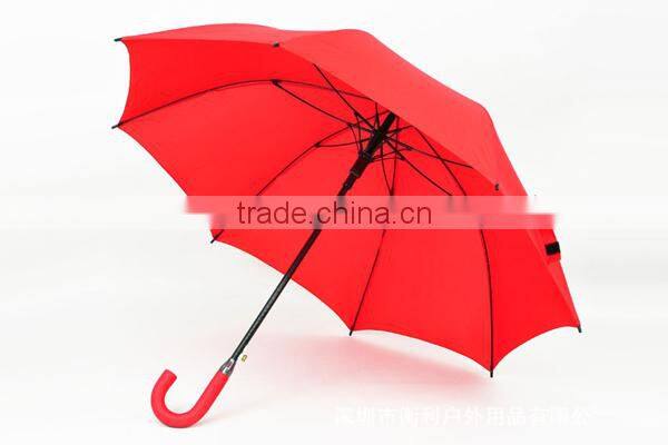 23" Automatic Straight Umbrella with Hook Handle