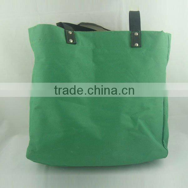 nice green tote shopping hand bag for women
