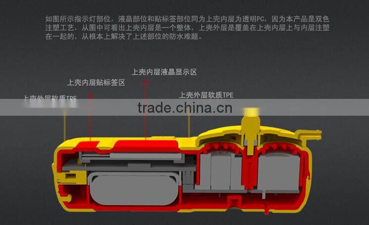 custom the handheld gas detector enclosure for safety device's plastic housing
