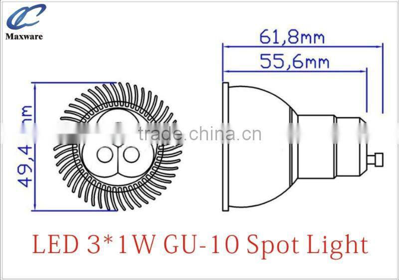 AC85V-265V GU10 power led bulb