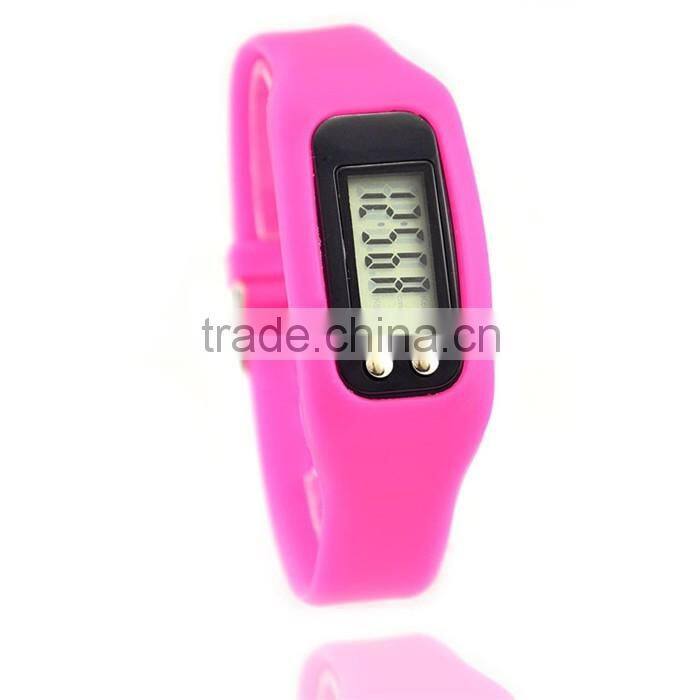 hot style silicone bracelet pedometer multifunctional pedometer watch