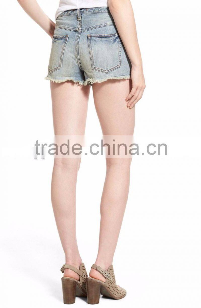 2016 China Wholesale European Fashion Denim Shorts Crafted From Supersoft Cotton Fabric Custom Denim Shorts