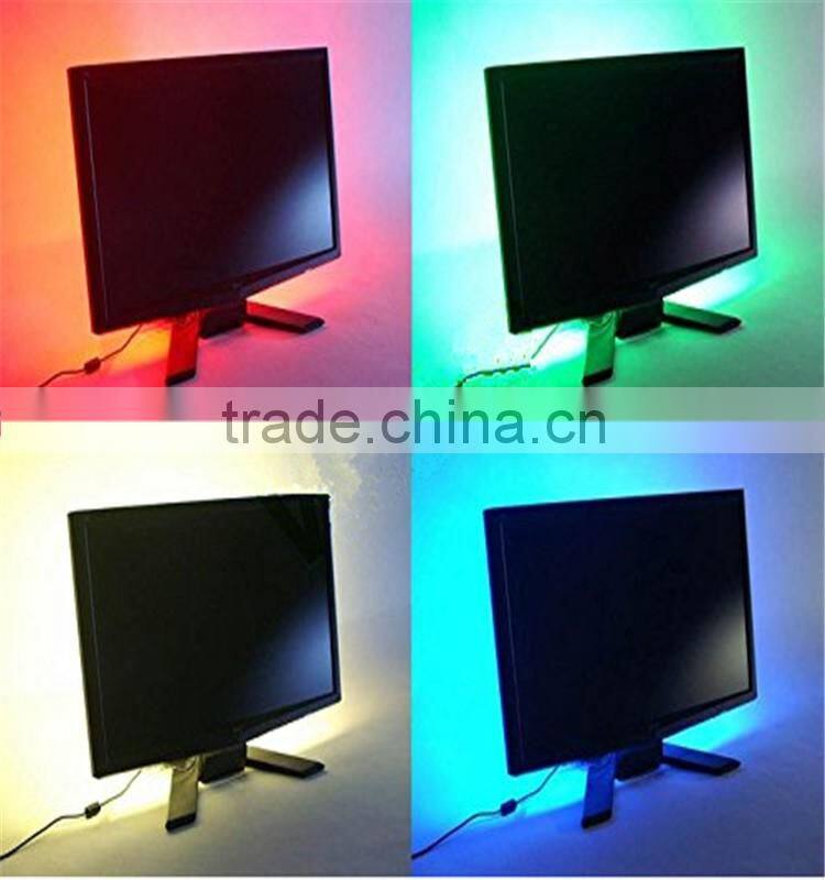 50cm 19.7in RGB LED Strip Light TV Background Lighting Kit RED GREEN BLUE With 5V & USB Light Controller