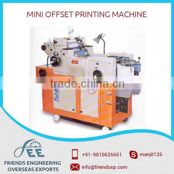 Durable and Long Lasting Mini Offset Printing Machine