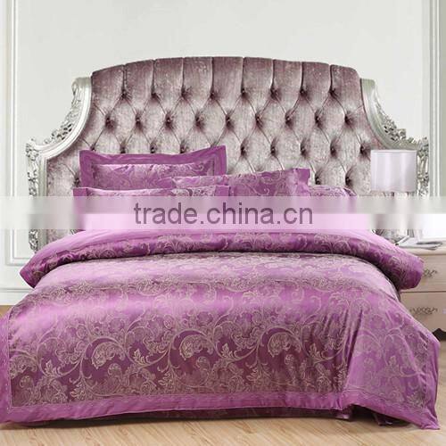 4pcs 100% Charmeuse Silk Jacquard Bedding