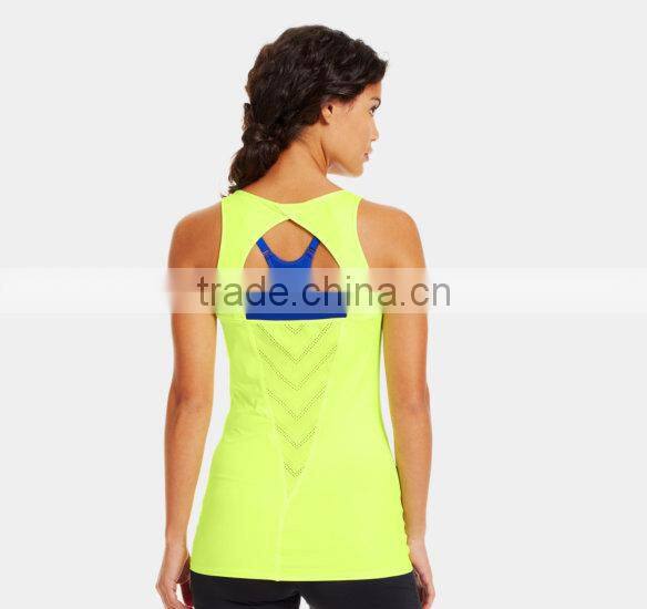 China sportswear alibaba cotton spandex yellow fitness sexy tops for women