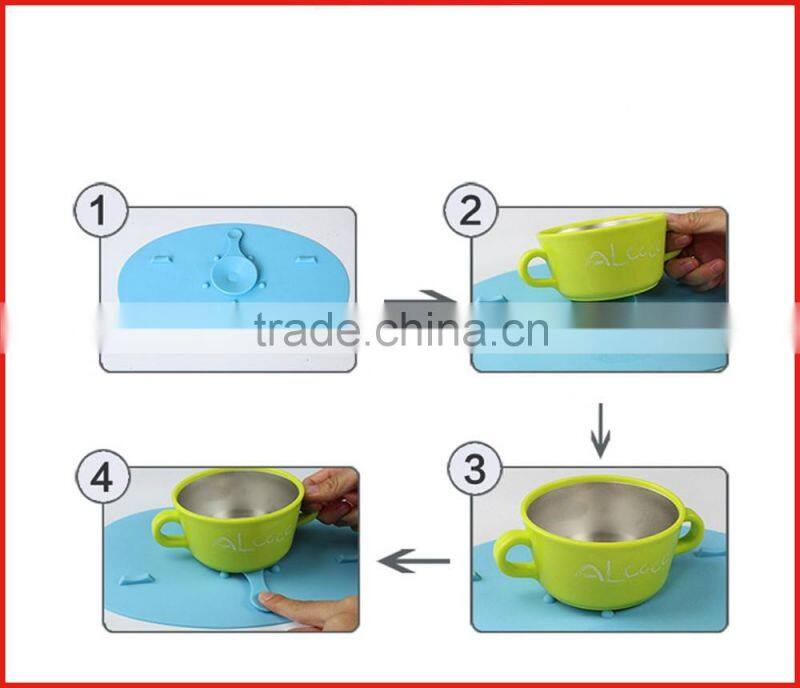 Baby training dinner suctio bowl on table
