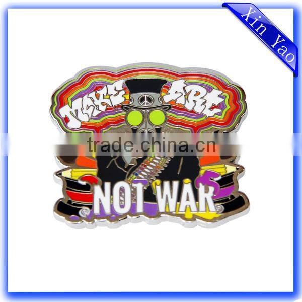 Wholesale black nickel free plating bronze embossed badge