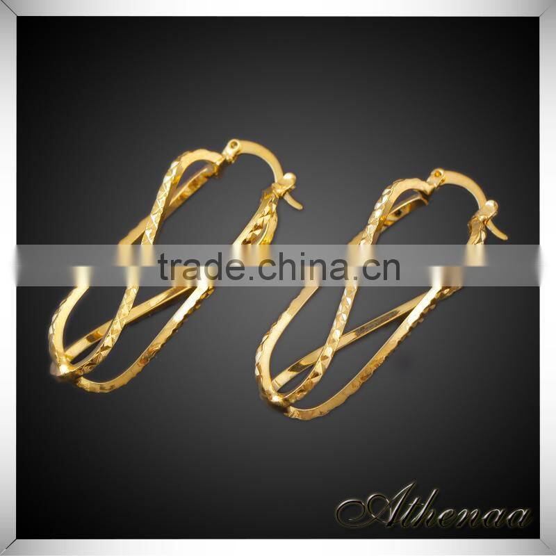 14k Gold Plated Copper Europe Style Charm Earring Factory China
