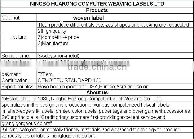 woven patch, embroidered,paper-on backing