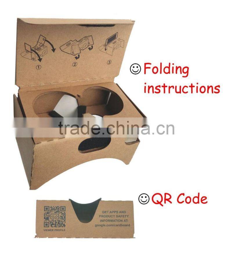 the newest Cardboard V2, Version 2 or V2.0 3D VR Virtual Reality Glasses, Nose pad, NFC for cell phone smart phone