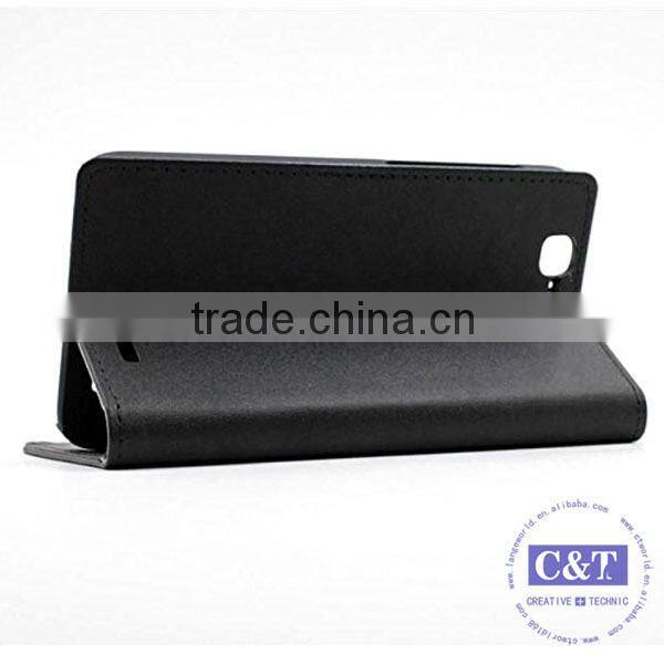 C&T 2015 Stylish New arrial book type leather flip case for huawei ascend g7