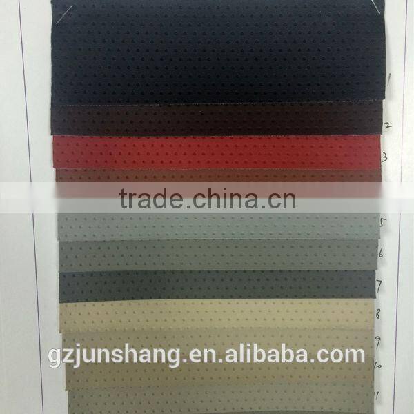 Embossed PVC rexine car seat leather fabric same with real leather design