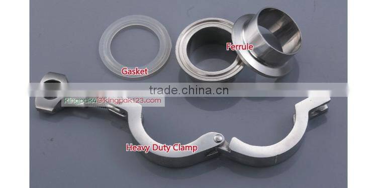 Stainless Steel Pipe Clamp Fittings Heavy Duty Clamp