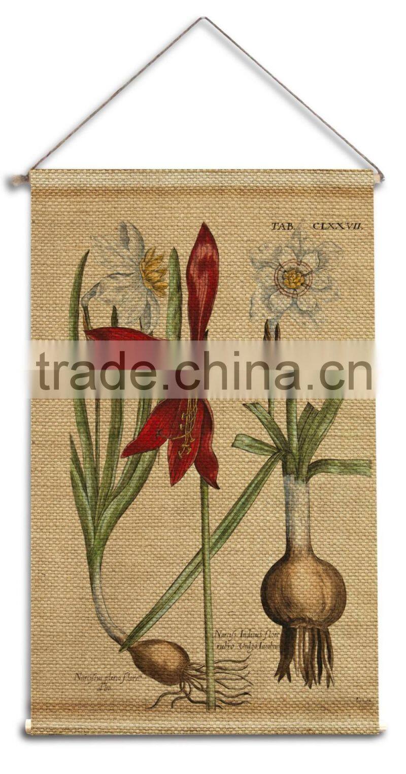 Home Decorative Linen Wall Printing For Hanging