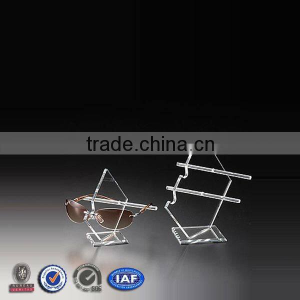 Custom clear acrylic wall mounted glasses display rack