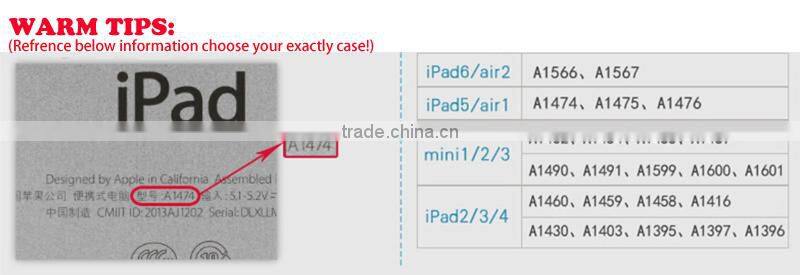 New Arrival Leather For Ipad 6 Magnetic Printed Case