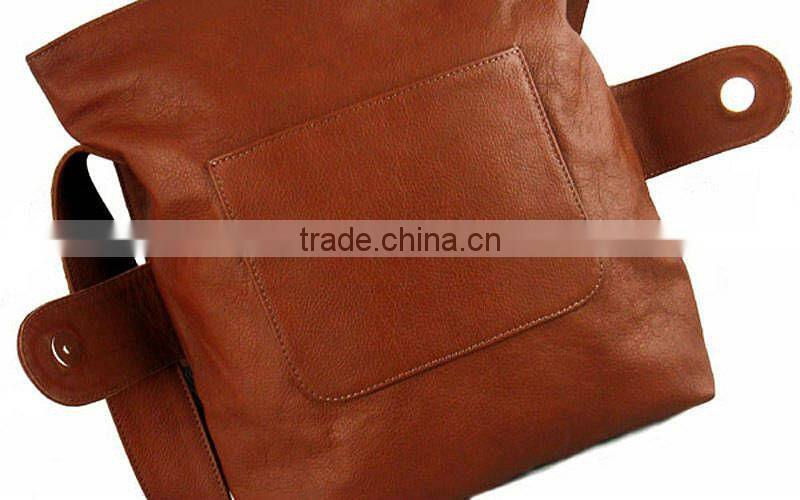 Leather messenger bag