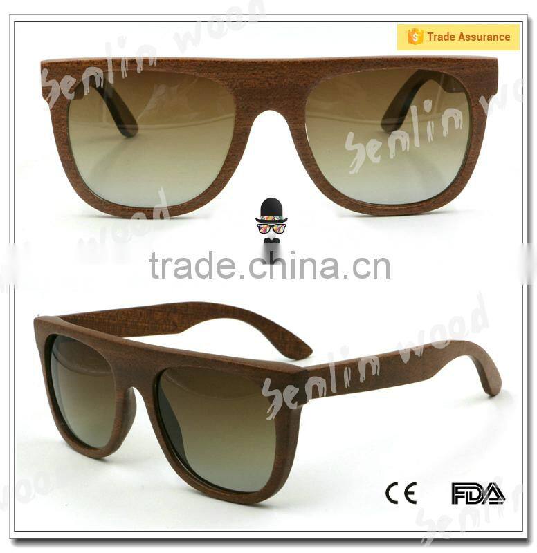 Custom case colourful wood frame polarized sunglasses