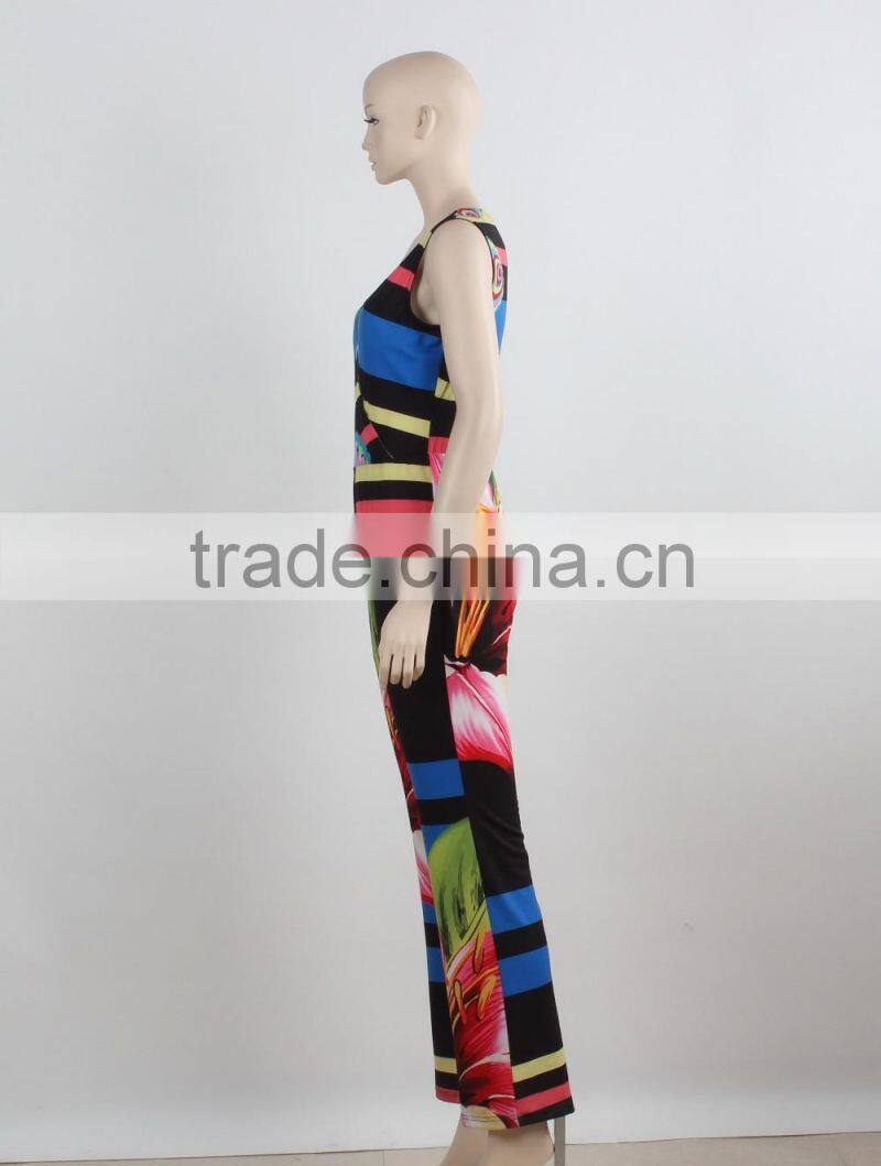 OEM custom women jumpsuit summer swimming wear sexy jumpsuit long manufacture