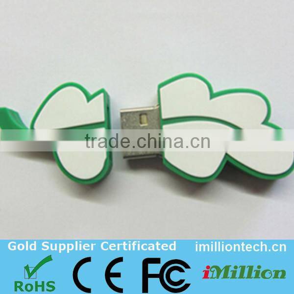 custom pvc leaf shape usb pendrive cute usb thumb drive,usb stick 4GB accept Payapl