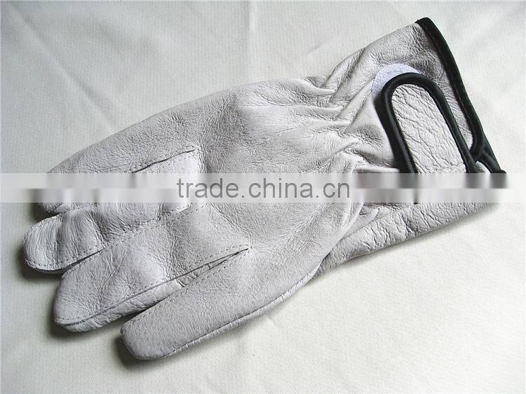 Wholesale Alibaba White Color Pigskin Leather Safety Skate Gloves