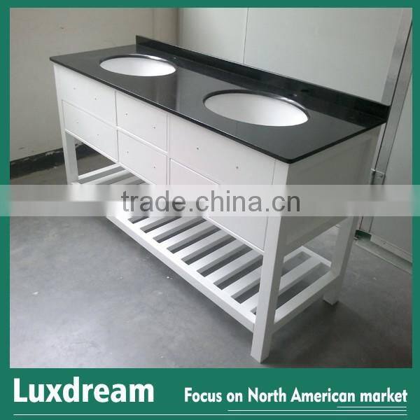 gloss espresso hotel bathroom vanity with double sinks