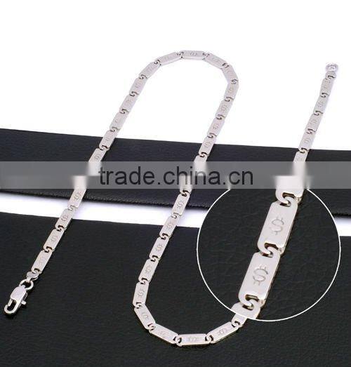 New Stainless Steel Sideways Cross Necklace(RN10034)