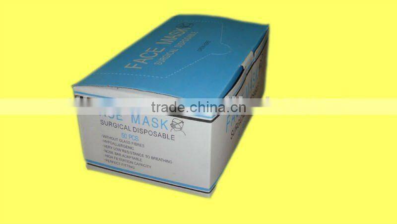 Disposable Blue Earloop Nosefoam Procedure 3-ply Face Mask