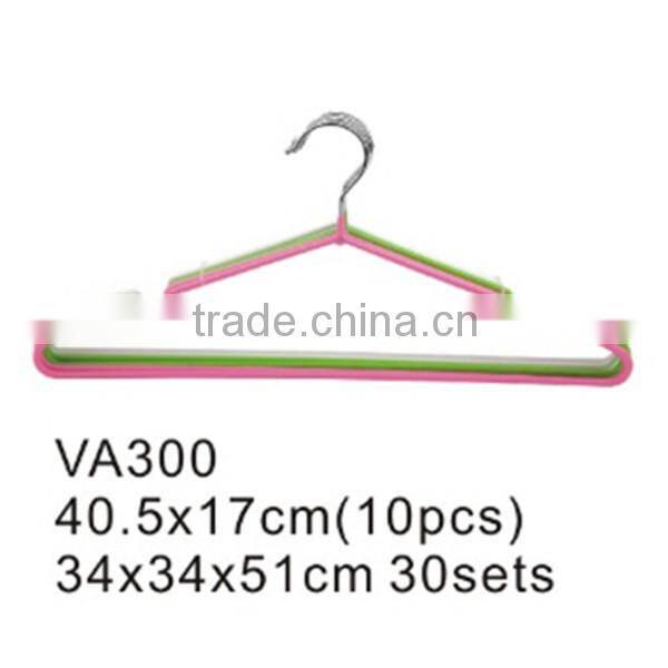 VA300 factory price high quality metal laundry plastic coated wire hanger