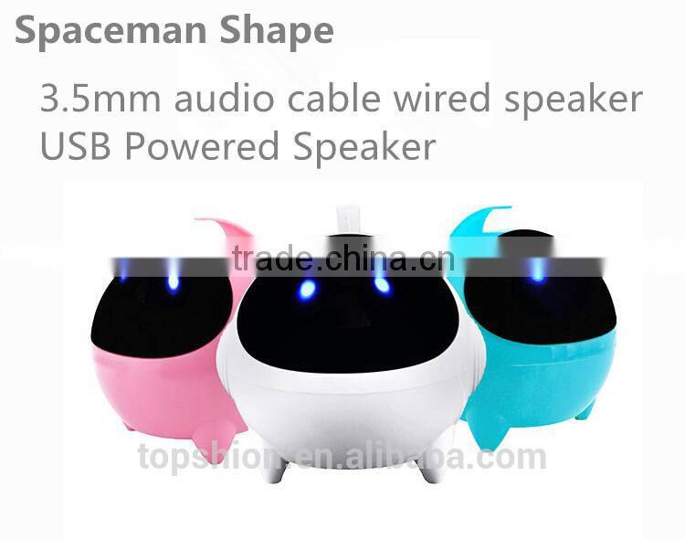 Mini Portable Cartoon Speaker With 3.5mm Audio Cable, Alibaba Express