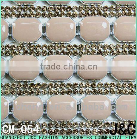 24*40mm rhinestone and glass stone hot fix sheet