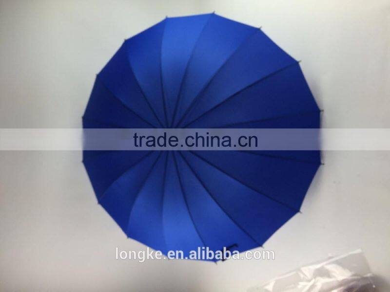 16 ribs solid color straight umbrella