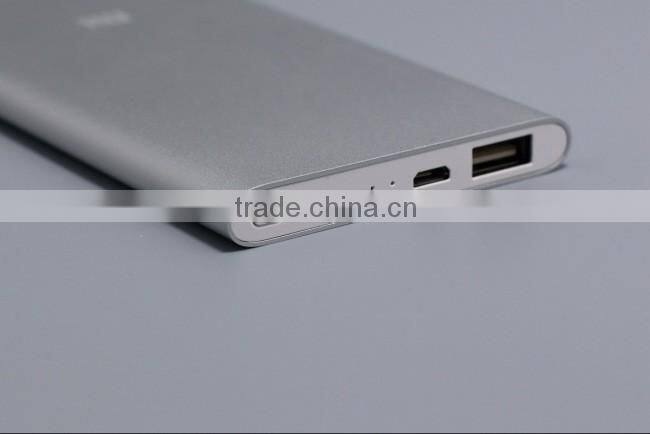 2016 new slim External Battery Pack xiaomi power bank/5000mAh powerbank of xiaomi brand