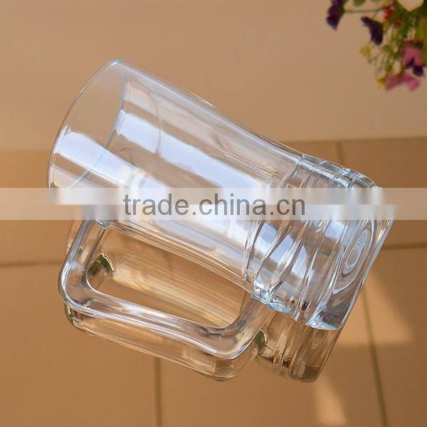 Wholesale handle beer glass mug beer mug with decal