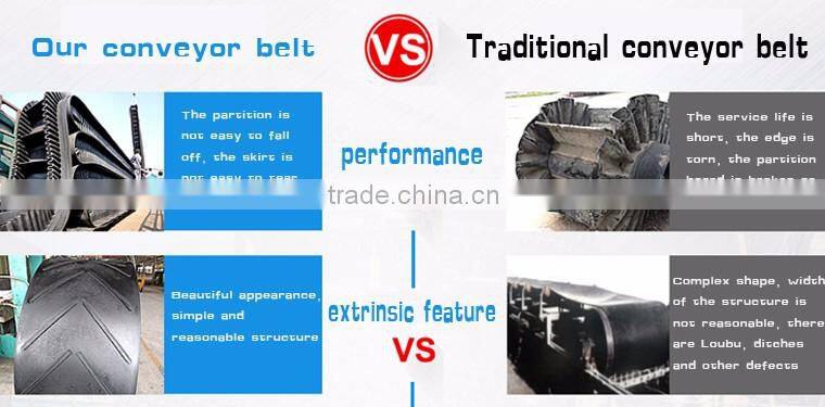 Sidewall belt conveyor /belt for coal industry conveyor