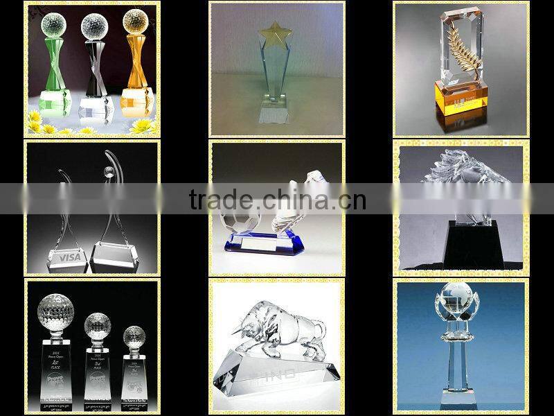 Wholesale High Quality Fancy Crystal Trophy Awards For Business Cooperation Gifts